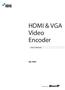 HDMI & VGA Video Encoder
