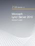 Microsoft Lync Server 2010 PRODUCT GUIDE