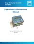 Stage Discharge Recorder SDR Operations & Maintenance Manual
