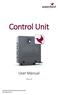 Control Unit. User Manual. Version 1.0. Copyright 2017 Waterbird Systems GmbH