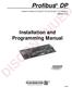 DISCONTINUED. Profibus DP. Installation and Programming Manual. Version 1.0