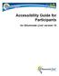 Accessibility Guide for Participants. for Elluminate Live! version 10