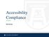 Accessibility Compliance. Web Services