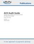 ACH Audit Guide Step-by-Step Guidance and Interactive Form For Internal ACH Audits Audit Year 2018