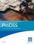 ProDSS CATALOG MULTIPARAMETER WATER QUALITY FIELD INSTRUMENT. W86-02 Rev. A