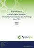 Skillsfirst Awards. Functional Skills Handbook Information, Communication and Technology Level 1 & 2 FSI01 FSI02