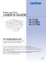 USER S GUIDE HL-2140 HL-2150N HL-2170W. Brother Laser Printer. For visually-impaired users