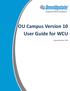 OU Campus Version 10 User Guide for WCU. Updated September 5, 2014