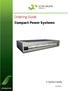 Ordering Guide Compact Power Systems