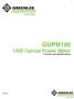 GUPM100 USB Optical Power Meter Function and Specifications