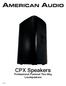 CPX Speakers Professional Powered Two-Way Loudspeakers