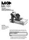 MK-101 TILE SAW OWNER S MANUAL & OPERATING INSTRUCTIONS SERIAL NUMBER: