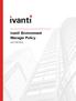 IVANTI ENVIRONMENT MANAGER POLICY QUICK START GUIDE. Environment Manager Policy. Ivanti. Quick Start Guide