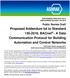 Proposed Addendum bd to Standard , BACnet - A Data Communication Protocol for Building Automation and Control Networks