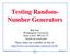 Testing Random- Number Generators