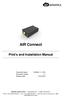 AIR Connect. Pilot s and Installation Manual. Document name: 18.B EN Document version: 1.1 Release date: 17/01/2013