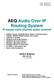 AEQ Audio Over IP Routing System IP-based multi-channel audio network