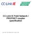 CC-Link IE Field Network / PROFINET coupler specification