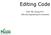 Editing Code. SWE 795, Spring 2017 Software Engineering Environments