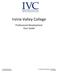 Irvine Valley College. IVC Professional Development User Guide.Docx
