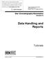 Data Handling and Reports
