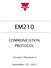 EM210 COMMUNICATION PROTOCOL. Version 3 Revision 3