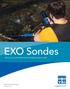EXO Sondes. EXO Sonde Brochure BEST-IN-CLASS PLATFORM FOR THE HIGHEST-QUALITY DATA. E Rev. A