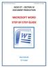 MICROSOFT WORD STEP BY STEP GUIDE