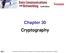 Chapter 30 Cryptography 30.1