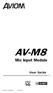 AV-M8. Mic Input Module. User Guide. P/N F Rev. 1.00