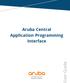 Aruba Central Application Programming Interface