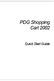 PDG Shopping Cart Quick Start Guide