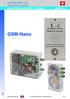 LEITRONIC AG Swiss Security Systems. System GSM-Nano ( A) GSM-Nano