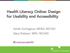 Health Literacy Online: Design for Usability and Accessibility