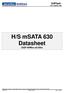SQFlash H/S msata 630 H/S msata 630 Datasheet (SQF-SHMxx-xG-S9x)