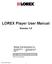 LOREX Player User Manual Version 1.0