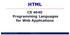 HTML CS 4640 Programming Languages for Web Applications