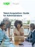 Talent Acquisition: Guide for Administrators