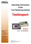 Toolinspect. Operating Instructions of the Tool Monitoring System. via 3 - functionkeys