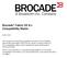 Brocade Fabric OS 8.x Compatibility Matrix