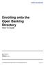 Enrolling onto the Open Banking Directory How To Guide
