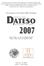 Proceedings of the Dateso 2007 Workshop