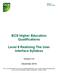 BCS Higher Education Qualifications. Level 6 Realising The User Interface Syllabus