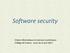 Software security. Chaire Informatique et sciences numériques Collège de France, cours du 6 avril 2011