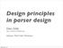 Design principles in parser design