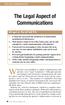 When does your telephone or online communication with. The Legal Aspect of Communications. Chapter FastFACTS
