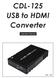 CDL-125 USB to HDMI Converter