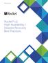 white paper Rocket Rocket U2 High Availability / Disaster Recovery Best Practices
