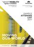 NOVEMBER 2017 BARCELONA #smartmobilitycongress SAMPLE ATTENDEE LIST 2017 MOVING OUR WORLD CO-LOCATED EVENT