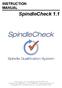 INSTRUCTION MANUAL SpindleCheck 1.1